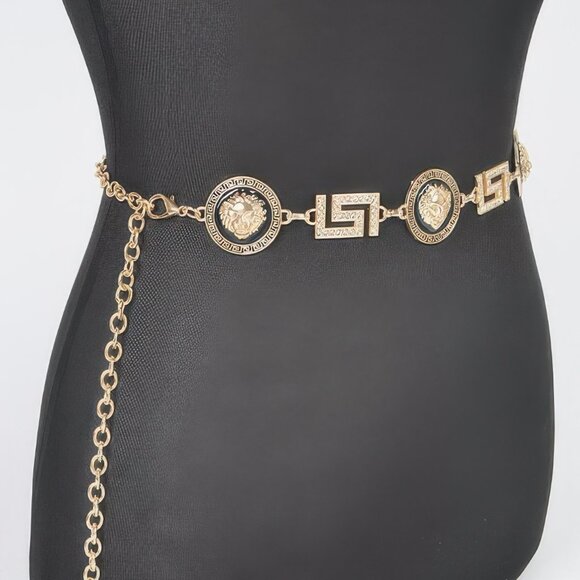 Metal Rhinestone Chain Belt - Picture 6 of 8
